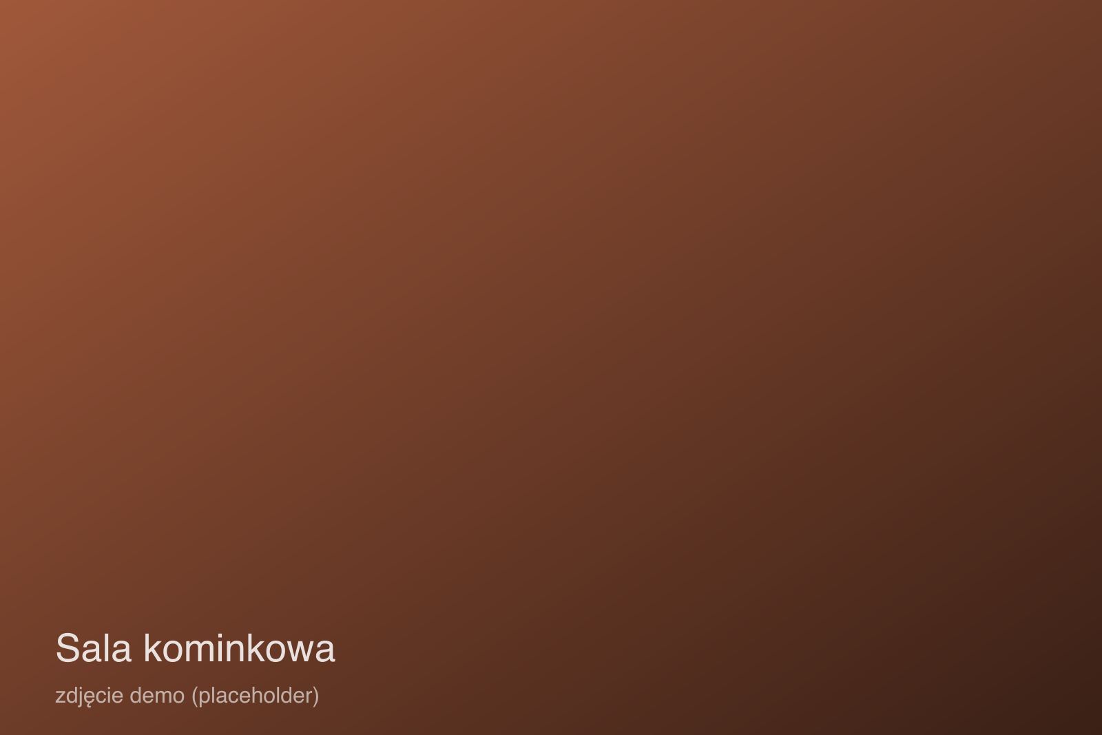 Sala kominkowa na pięćdziesiąt osób przy stołach
